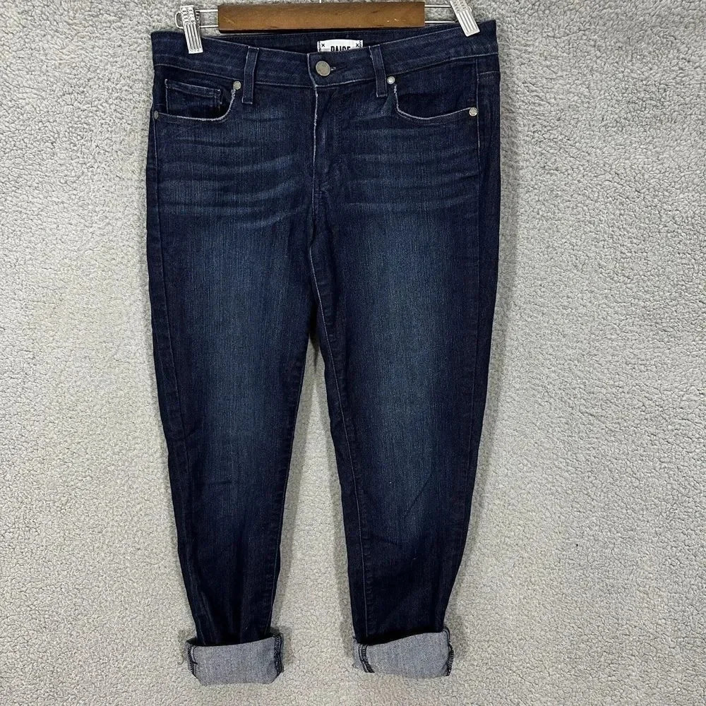 Paige Skinny Jeans‎ Kylie Crop Women’s 27 Stretch Dark Wash Blue Denim
